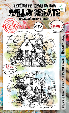 AALL & Create - Whimsy Dwellings A6 Stamp Set Heritage Homes