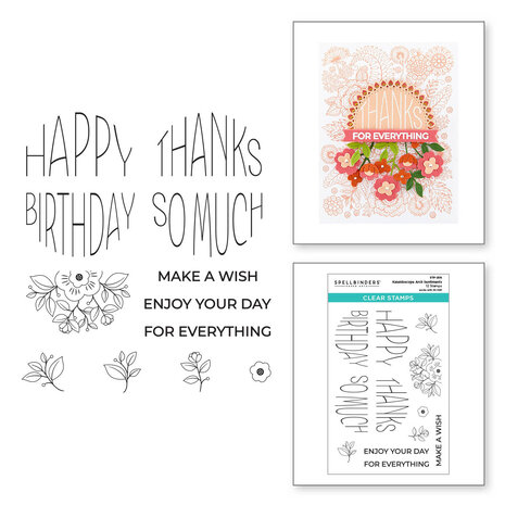 Spellbinders - Kaleidoscope Arch Sentiments Clear Stamp