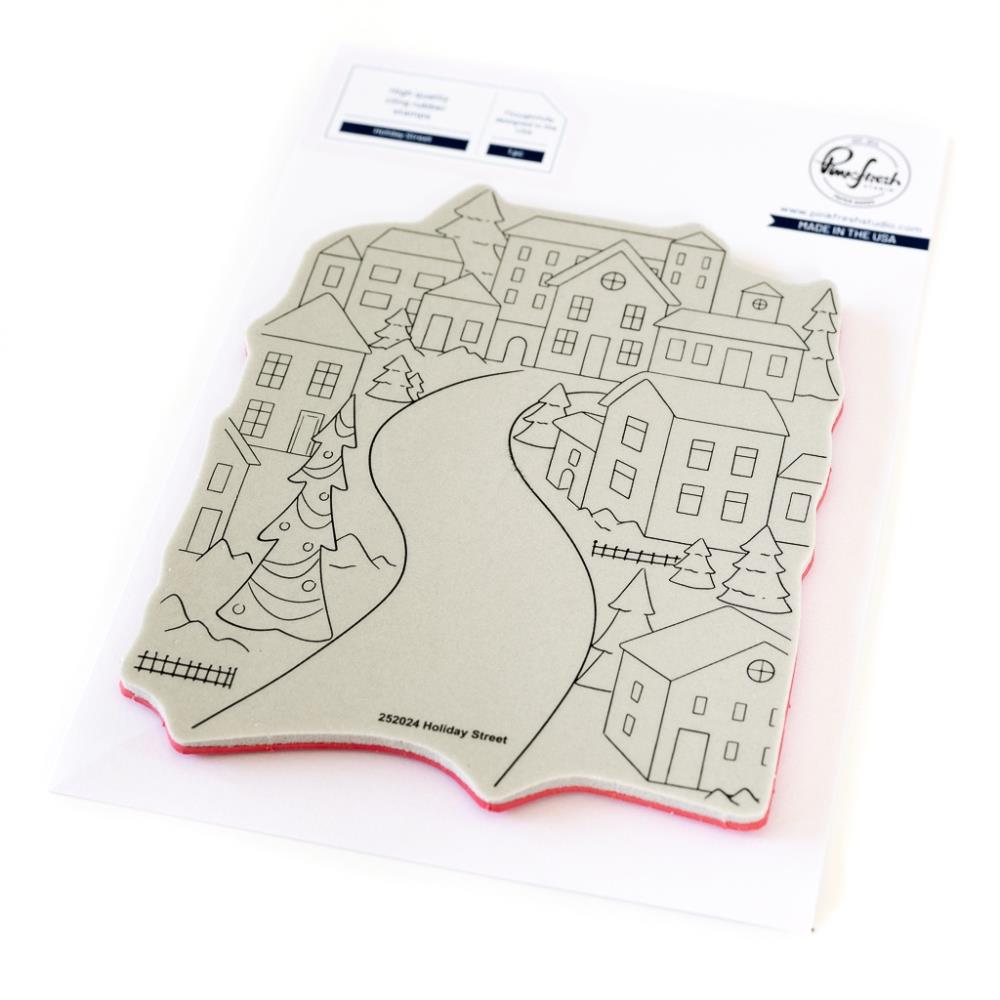 Pinkfresh Studio Cling Stamp 4.25"X5.5" -  Holiday Street 