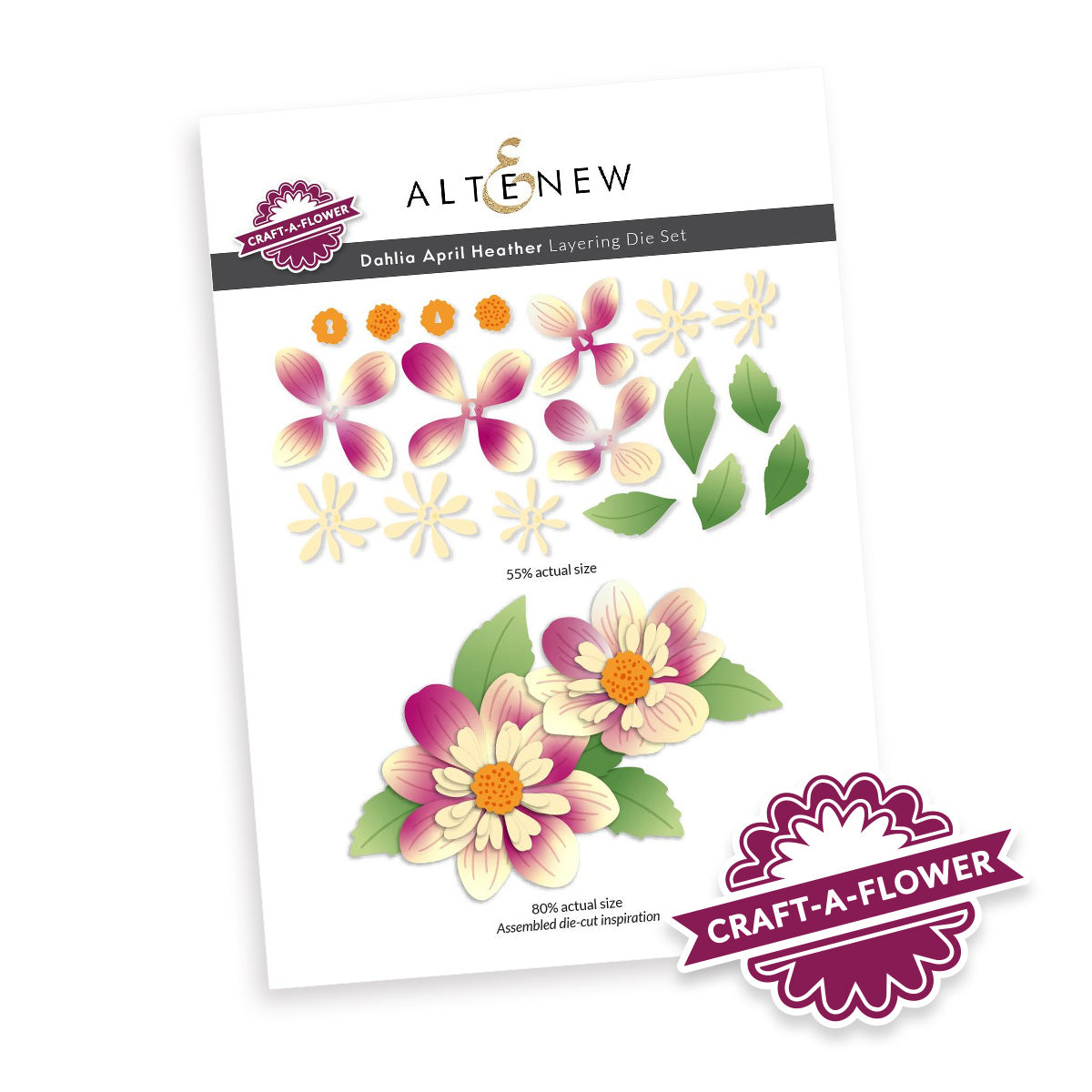 Altenew - Craft-A-Flower: Dahlia April Heather Die Set 