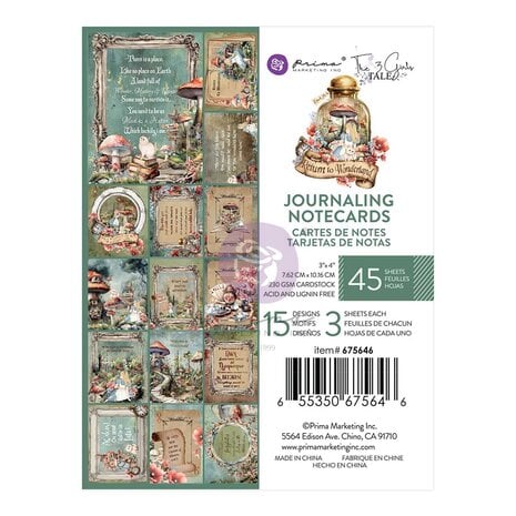 Prima Marketing - Return To Wonderland 3x4 Inch Journaling Cards 