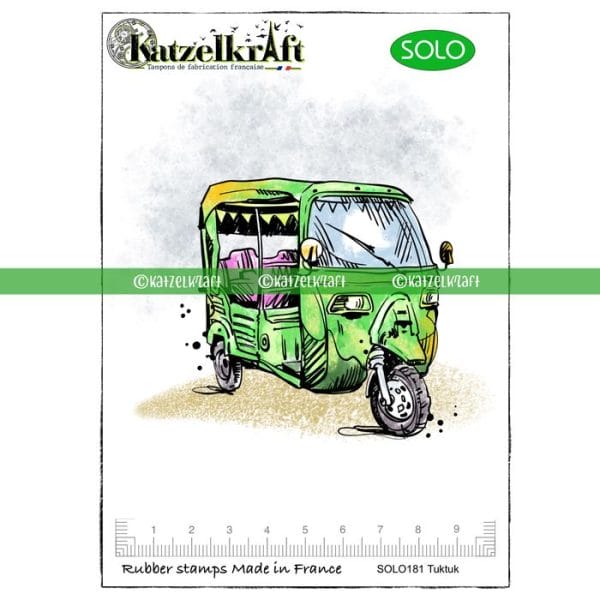 Katzelkraft - Tuktuk- Scrapbooking-Stempel - A6 SOLO