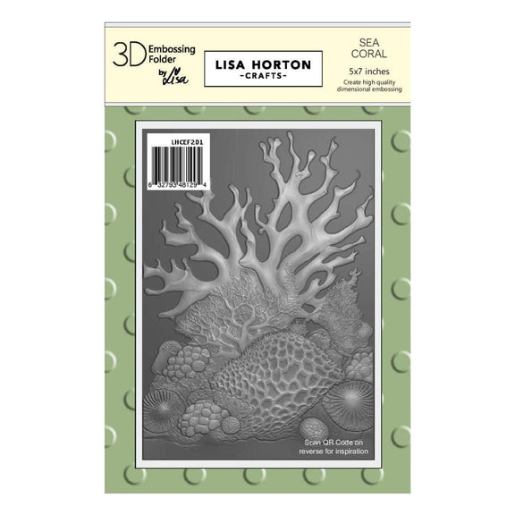 Lisa Horton Crafts - Sea Coral 5" x 7" Embossing Folder (no die) 