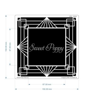 Sweet Poppy Stencil: Art Deco Aperture Square