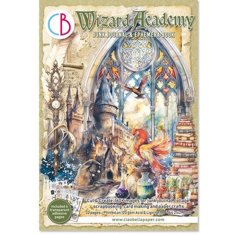 Ciao Bella - Wizard Academy A4 Junk Journal Ephemera Book (32pcs)