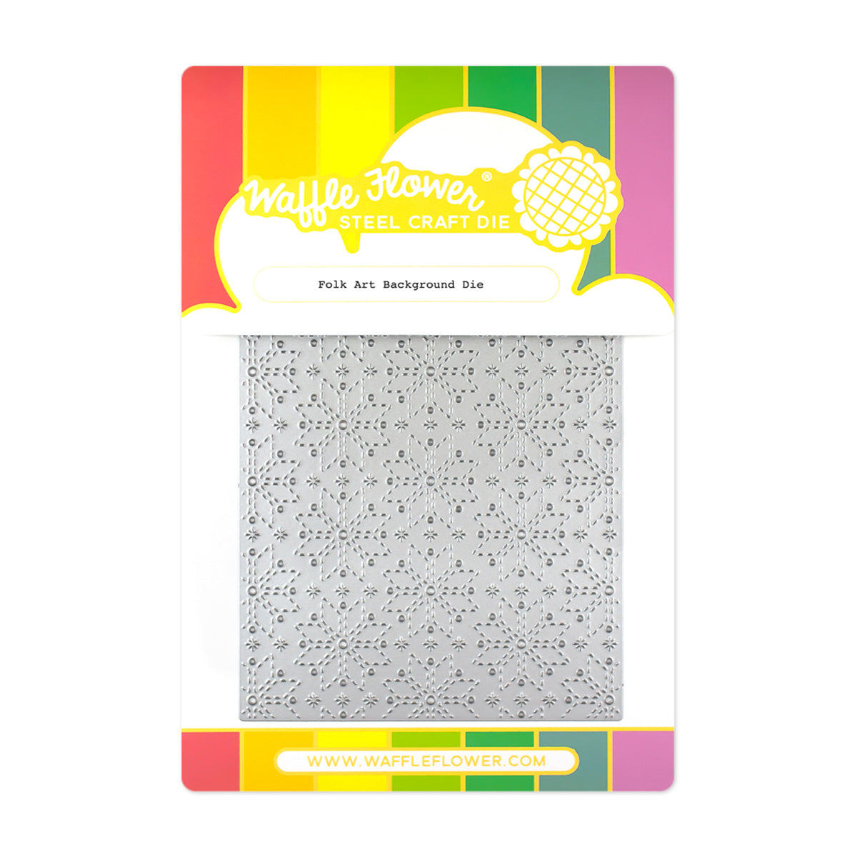 Waffle Flower - Folk Art Background Die