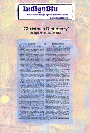 IndigoBlu - Christmas Dictionary A6 Rubber Stamp