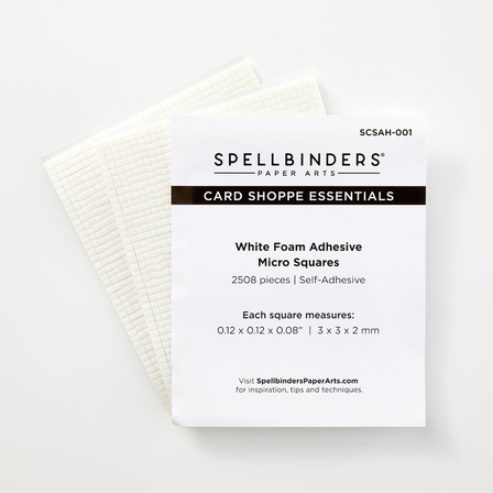 Spellbinders - White Foam Adhesive Squares - Micro