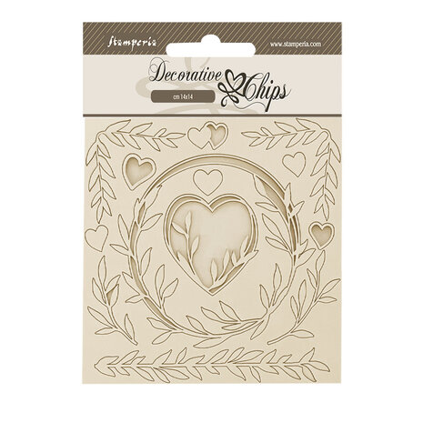 Stamperia - Romance Forever Decorative Chips Hearts