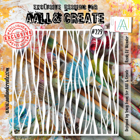 AALL & Create - Stencil 6x6 Inch Reeds Of Wonder