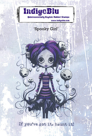 IndigoBlu - Spooky Girl A6 Rubber Stamps