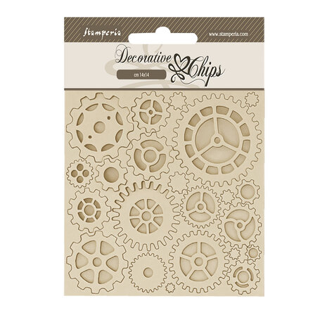 Stamperia - Voyages Fantastiques Decorative Chips Gears