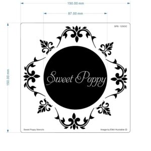 Sweet Poppy Stencil: Ornate Frame Aperture Circle