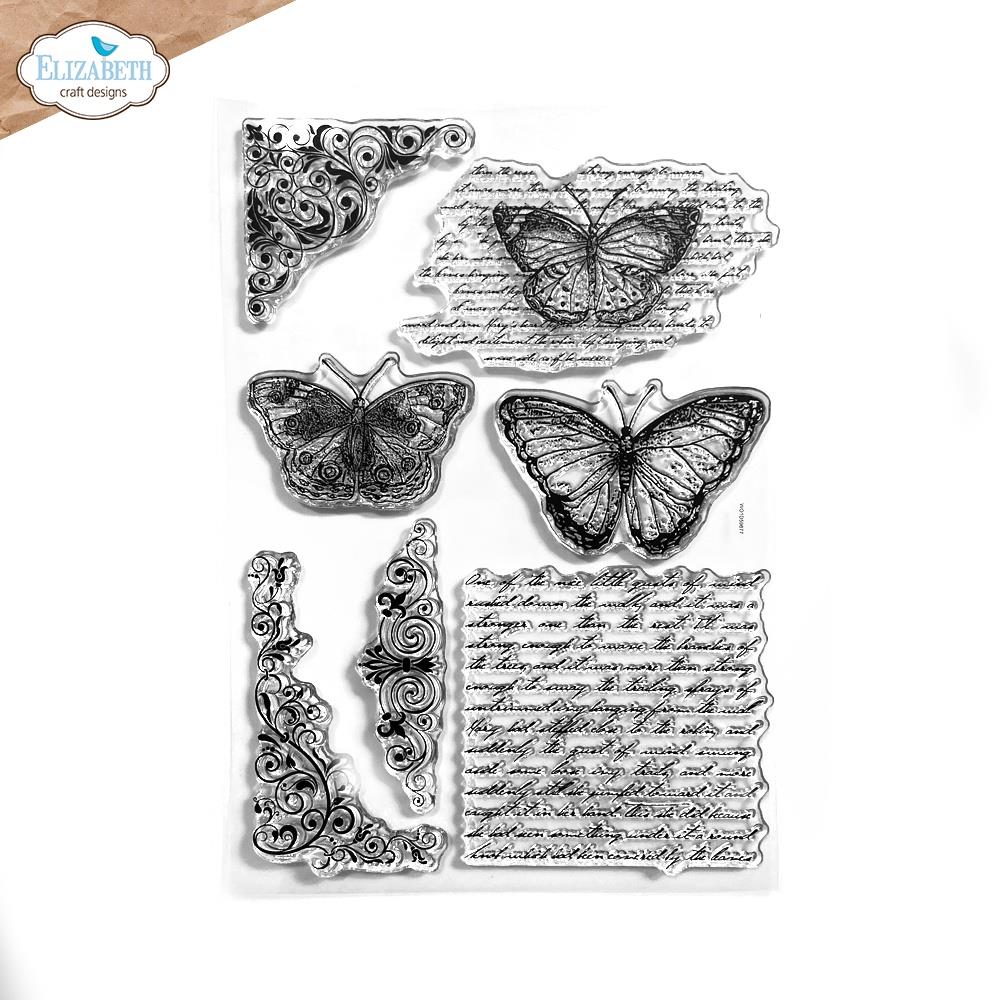 Elizabeth Craft Clear Stamps  - Butterflies and swirls 