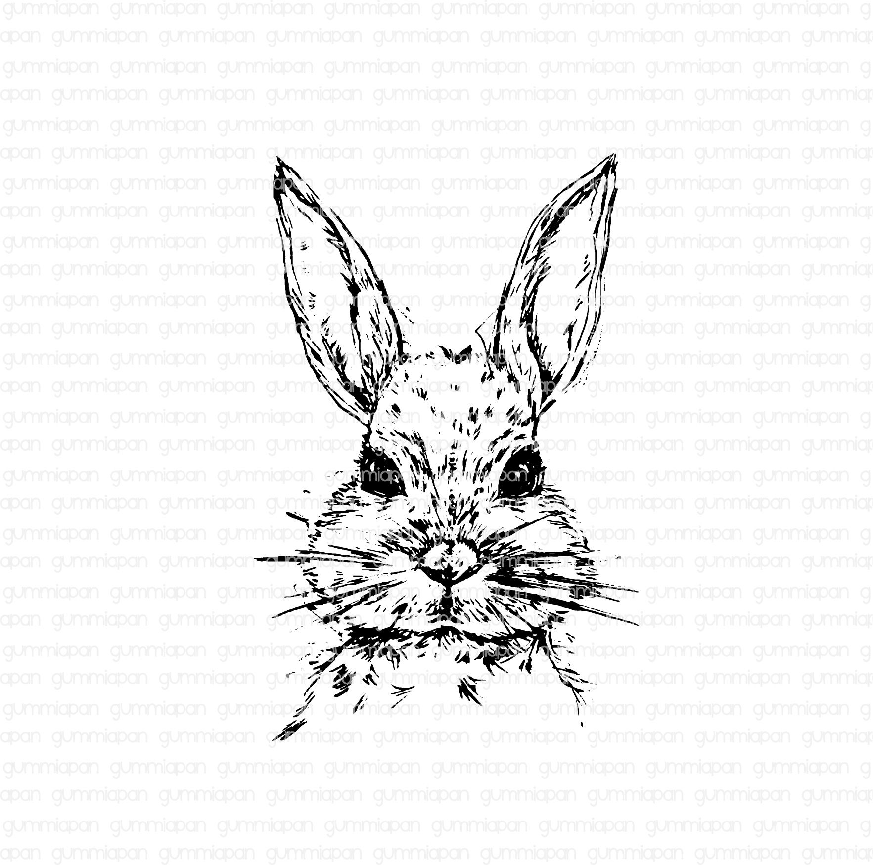 Gummiapan - Larger Sketched Rabbit 