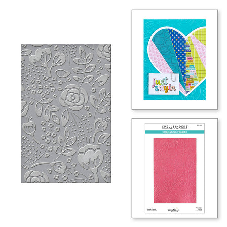 Spellbinders - Bold Floral Embossing Folder from the Just Sayin' Collection by Kelly Bangs 