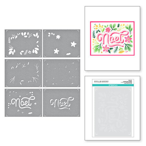 Spellbinders - Layered Noel Foliage Stencils