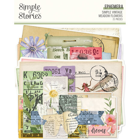 Simple Stories - Simple Vintage Meadow Flowers Ephemera