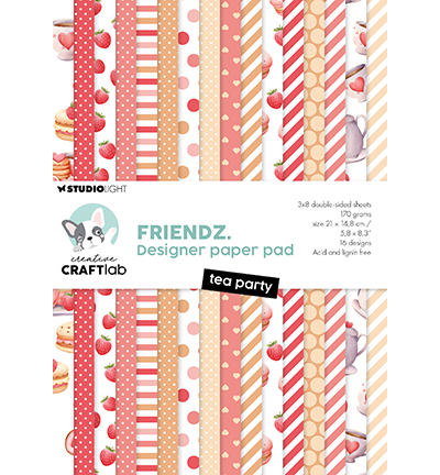 Studio Light Paper Pad Tea Party Friendz nr.293