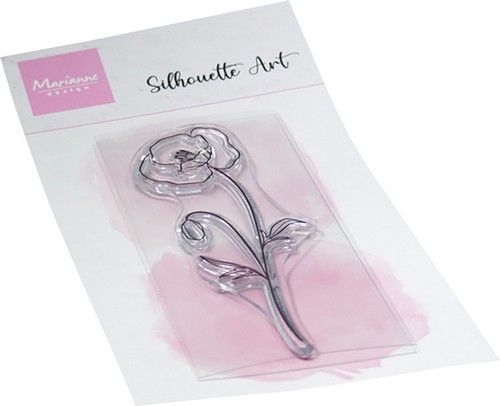 Marianne D Clear Stamps Silhouette Art - Mohn