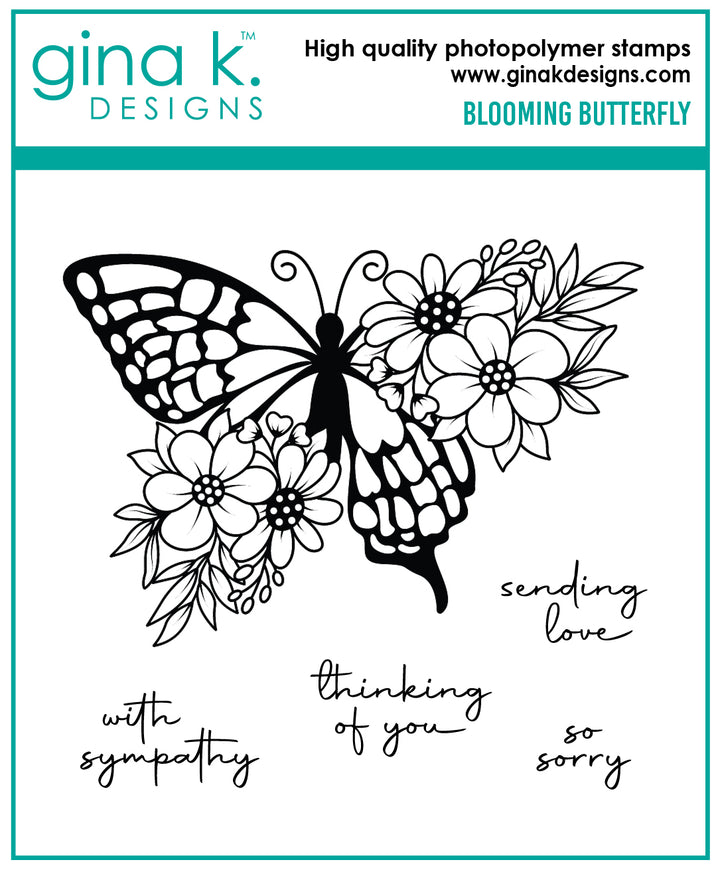 Gina K Designs - STAMPS- Blooming Butterfly 