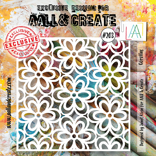 AALL & Create - Stencil 6x6 Inch Corollas