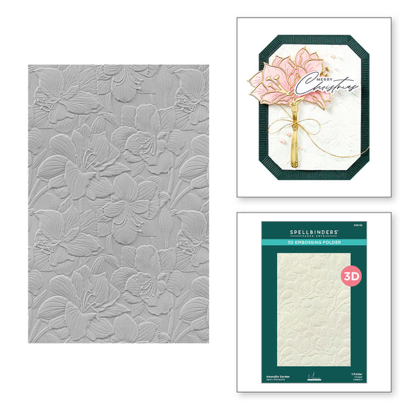 Spellbinders - Amaryllis Garden 3D Embossing Folder from the Amaryllis Christmas Collection by Yana Smakula