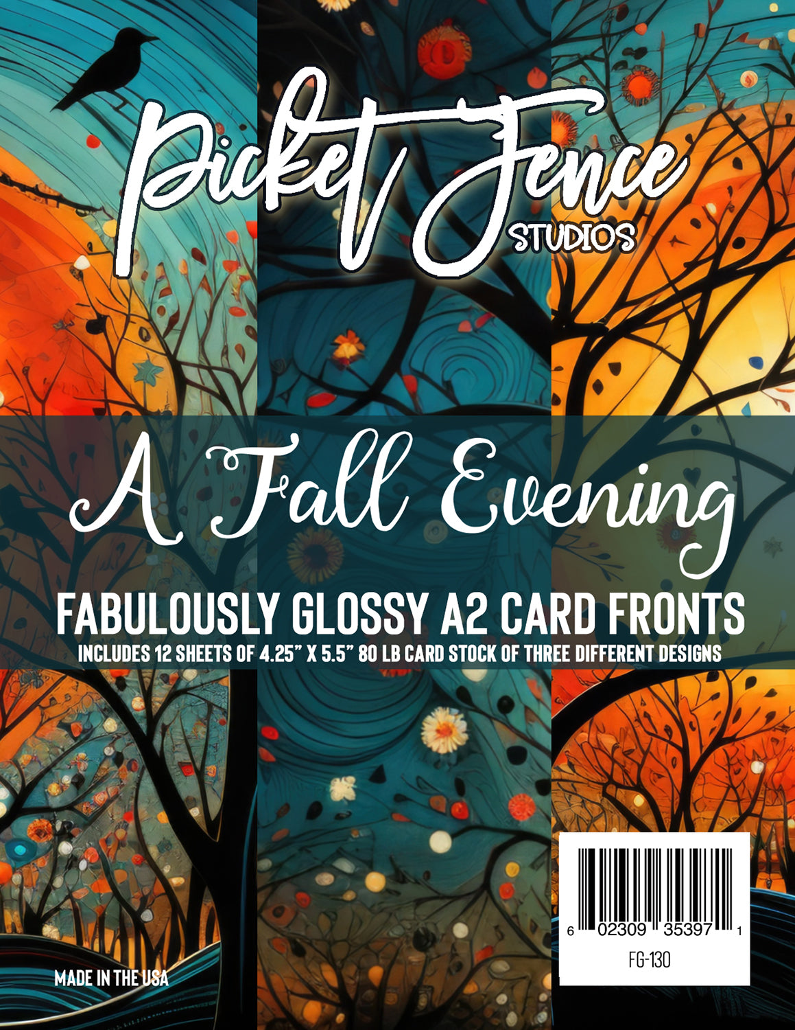 Picket Fence Studios   - Fabulously Glossy A2 Card Fronts - A Fall Evening