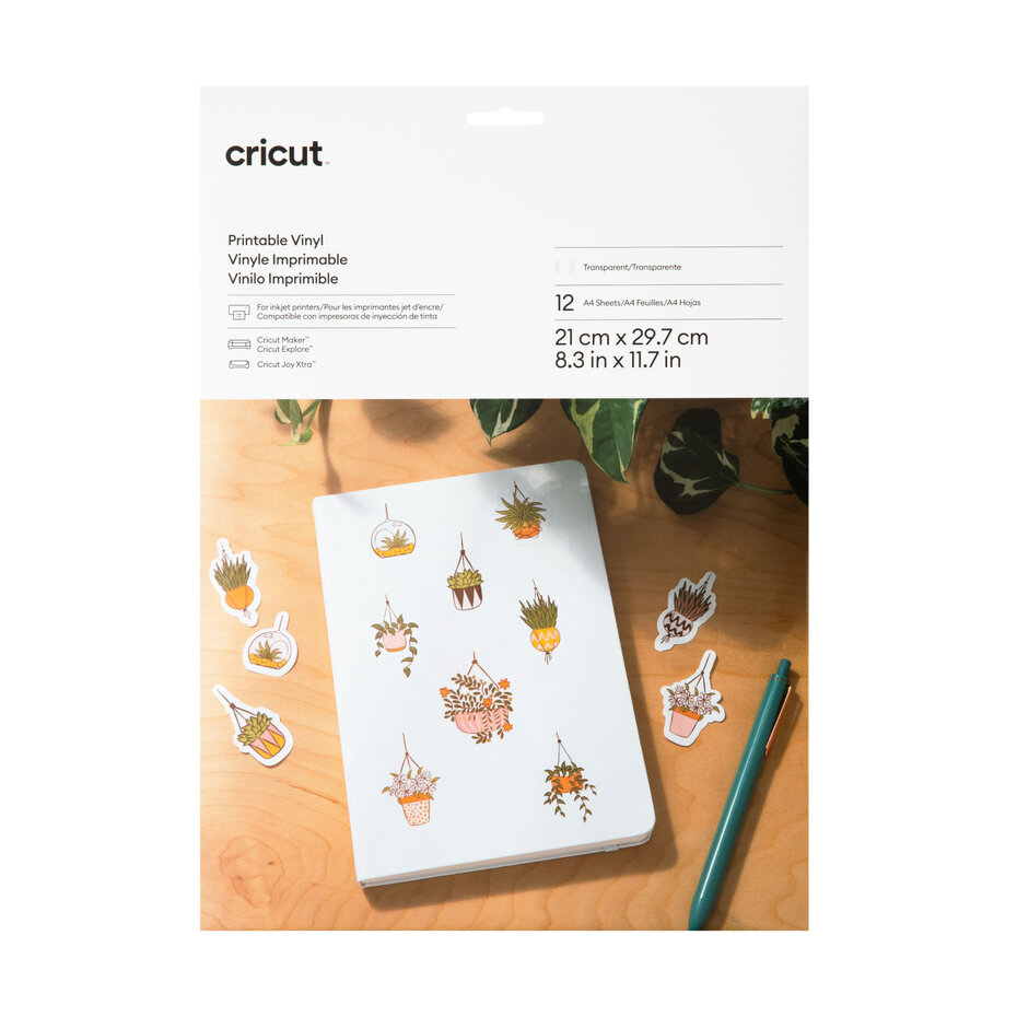 Cricut - Printable Vinyl A4 Transparent (12pcs) 