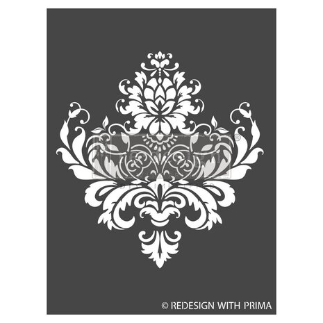 Re-Design with Prima Royal Brocade 9x12 Inch 3D Decor Stencils (1pcs)