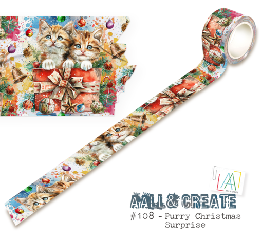 AALL and Create - Washi Tape 25mm 10m Purry Christmas Surprise