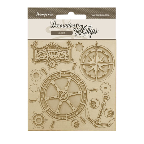 Stamperia - Songs of the Sea Decorative Chips Rudder