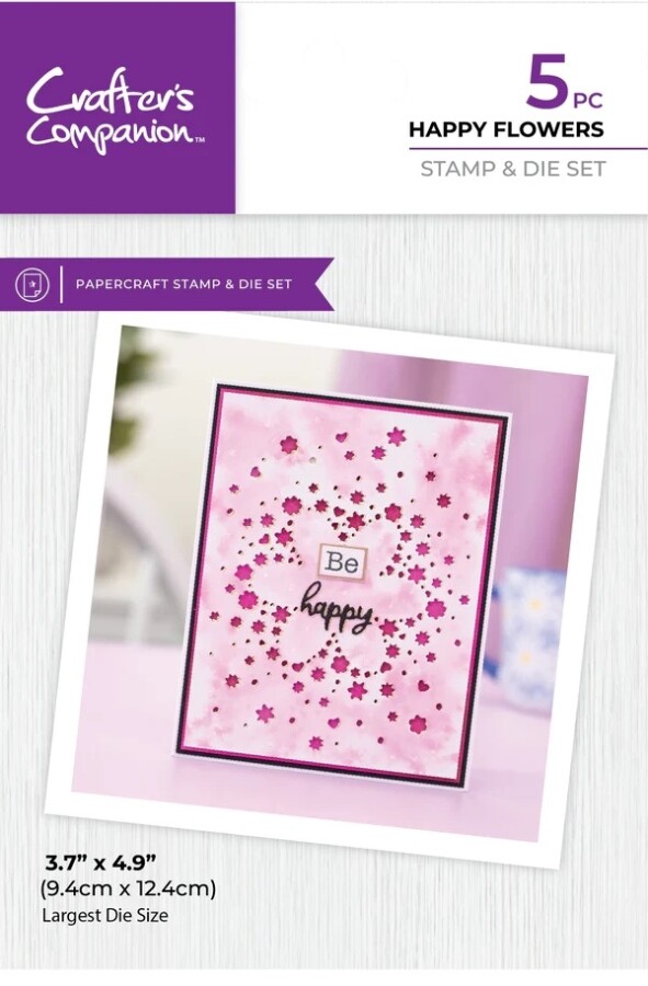 CC - Clearstamp/Snijmal - Confetti Cut-in - Happy Flowers