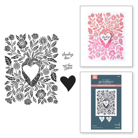 Spellbinders - My Heart Beats for You BetterPress Plate & Die Set from the Love on the Rocks Collection