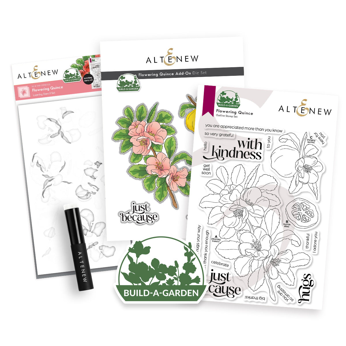 Altenew - Build-A-Garden: Flowering Quince & Add-on Die Bundle