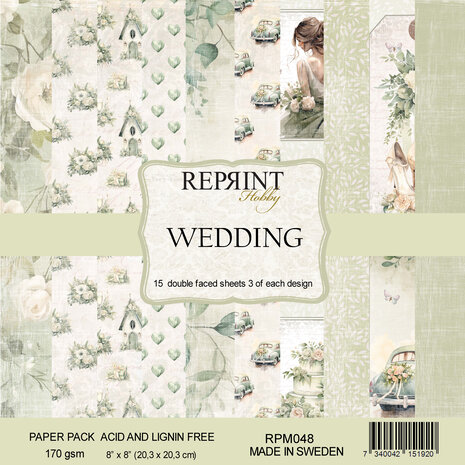 Reprint - Wedding Collection 8x8 Inch Paper Pack