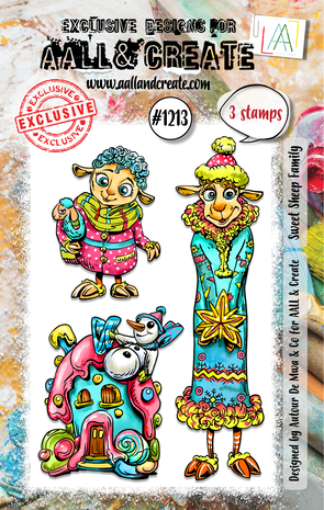 AALL & Create - Stamp Set A7 Sweet Sheep Family 