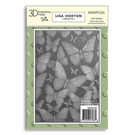 Lisa Horton Crafts - Mariposa 5" x 7" Embossing Folder