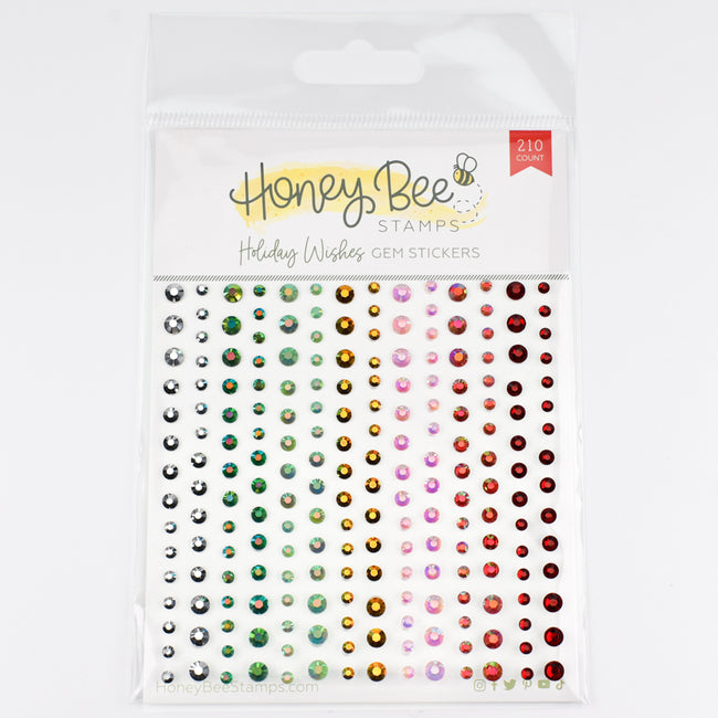 Honey Bee - Holiday Wishes Gem Stickers - 210 Count