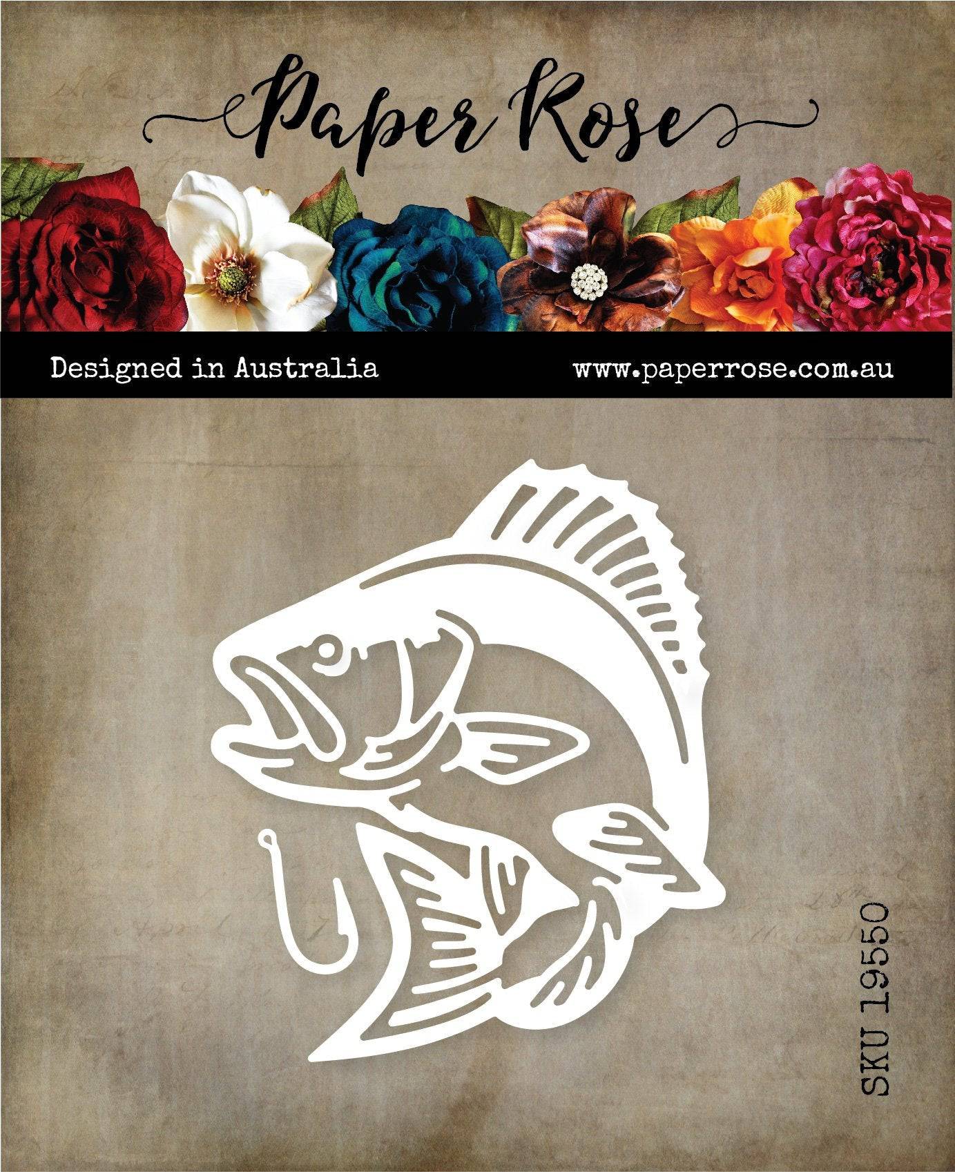 Paper Roses - Bass Fish Metal Die Set