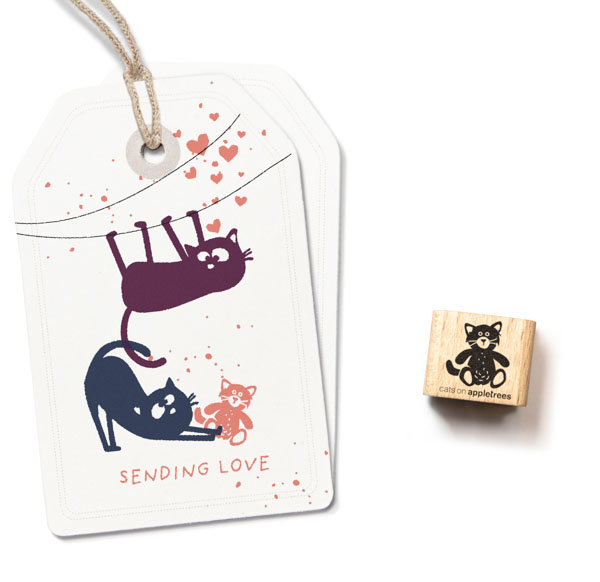 cats on appletrees - Ministempel Plüschkatze