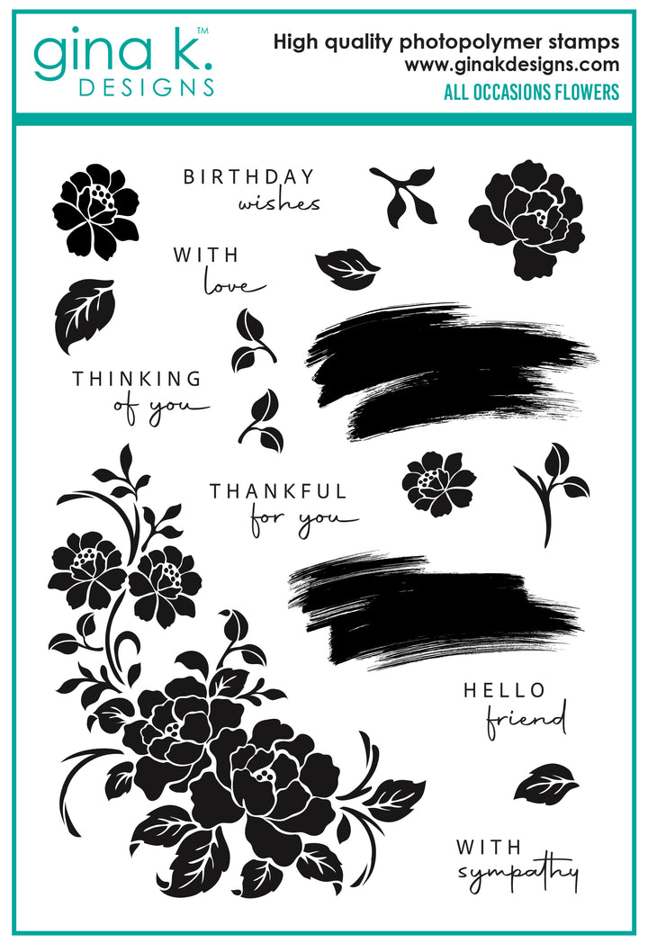 Gina K Designs - STAMPS- All Occasion Flowers