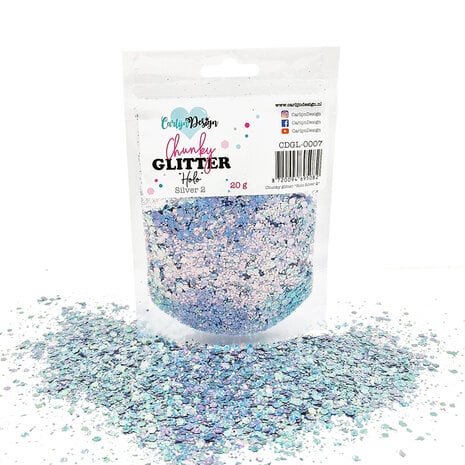 CarlijnDesign - Chunky Glitter Holo Silver 2 20g