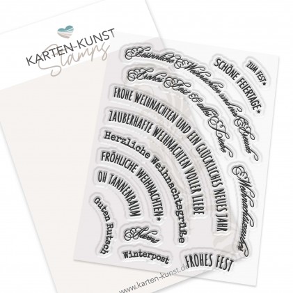 Karten-Kunst Clear Stamps  - Circulus Runde Weihnachtssprüche