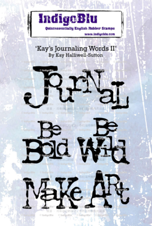 IndigoBlu - Kays Journaling Words II A6 Rubber Stamps