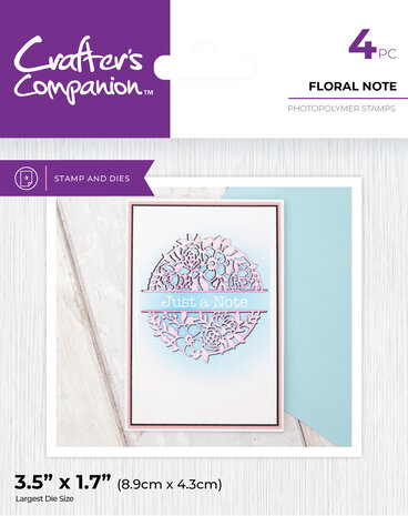 CC - Split Space Stamp & Die Floral Note 