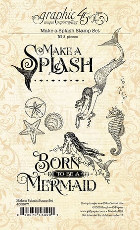 Graphic 45 - Make a Splash Clear Stamps