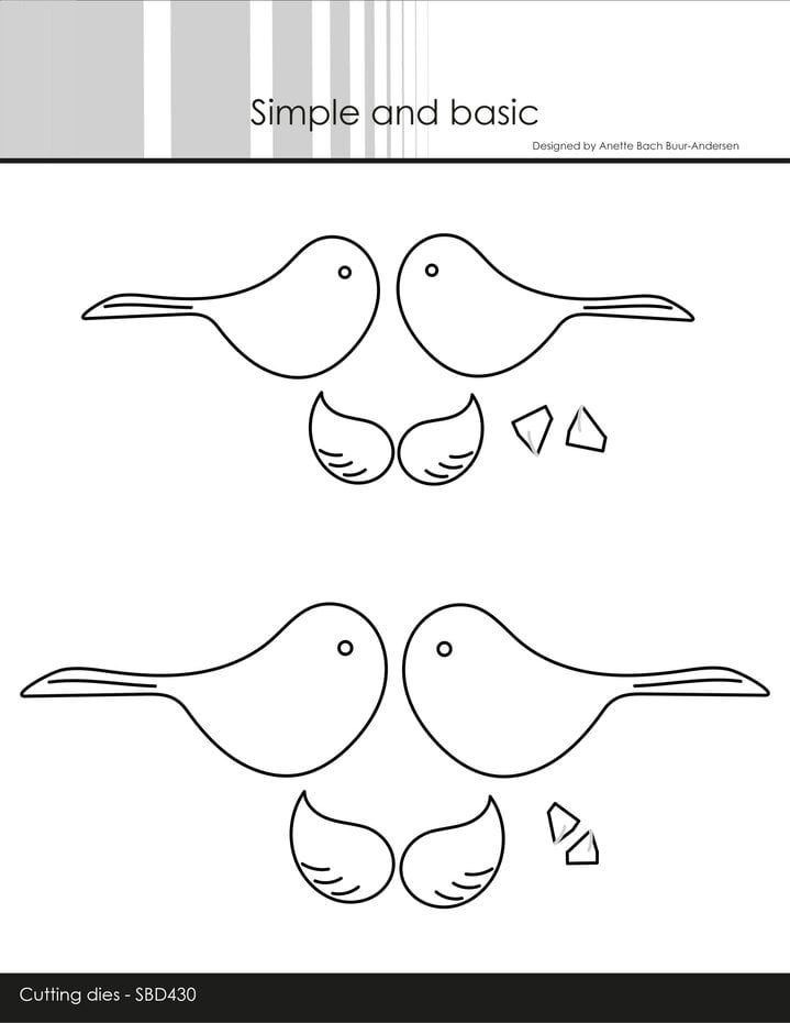 Simple and Basic - Symmetrical Birds Dies