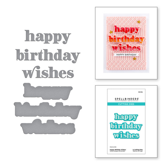 Spellbinders - Happy Birthday Wishes Etched Dies