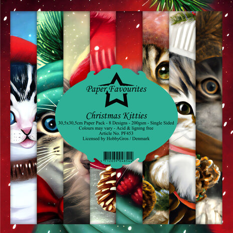 Paper Favourites - Christmas Kitties 12x12 Inch Paper Pack